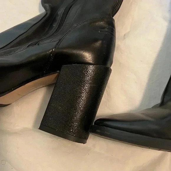 Donald J Plainer black leather over the knee boots size 7 - Picture 2 of 7